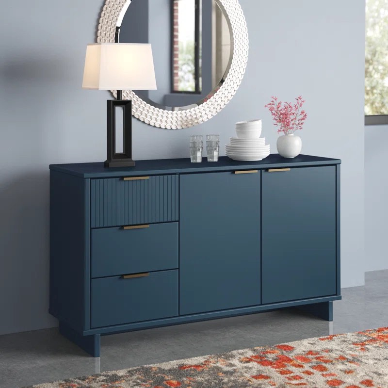 Laureli 55.11" Wide 3 Drawer Sideboard ( incomplete box 2 of 2 )