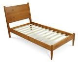 ( incomplete box 1 of 2 ) PANEL TWIN SIZE PLATFORM BED CASTANHO FINISH (64"W × 43,7"H x 89"D)
