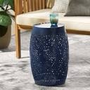 Ifrane Metal Side Table With Ceramic Top,Patio Table, Small Coffee Table