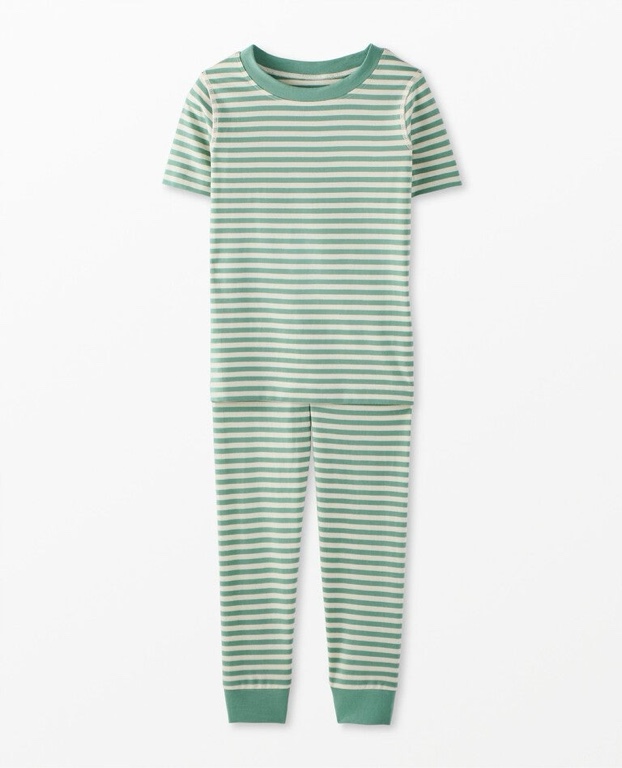 Kids Striped Short Sleeve Pajama Set in HannaSoft 6/7