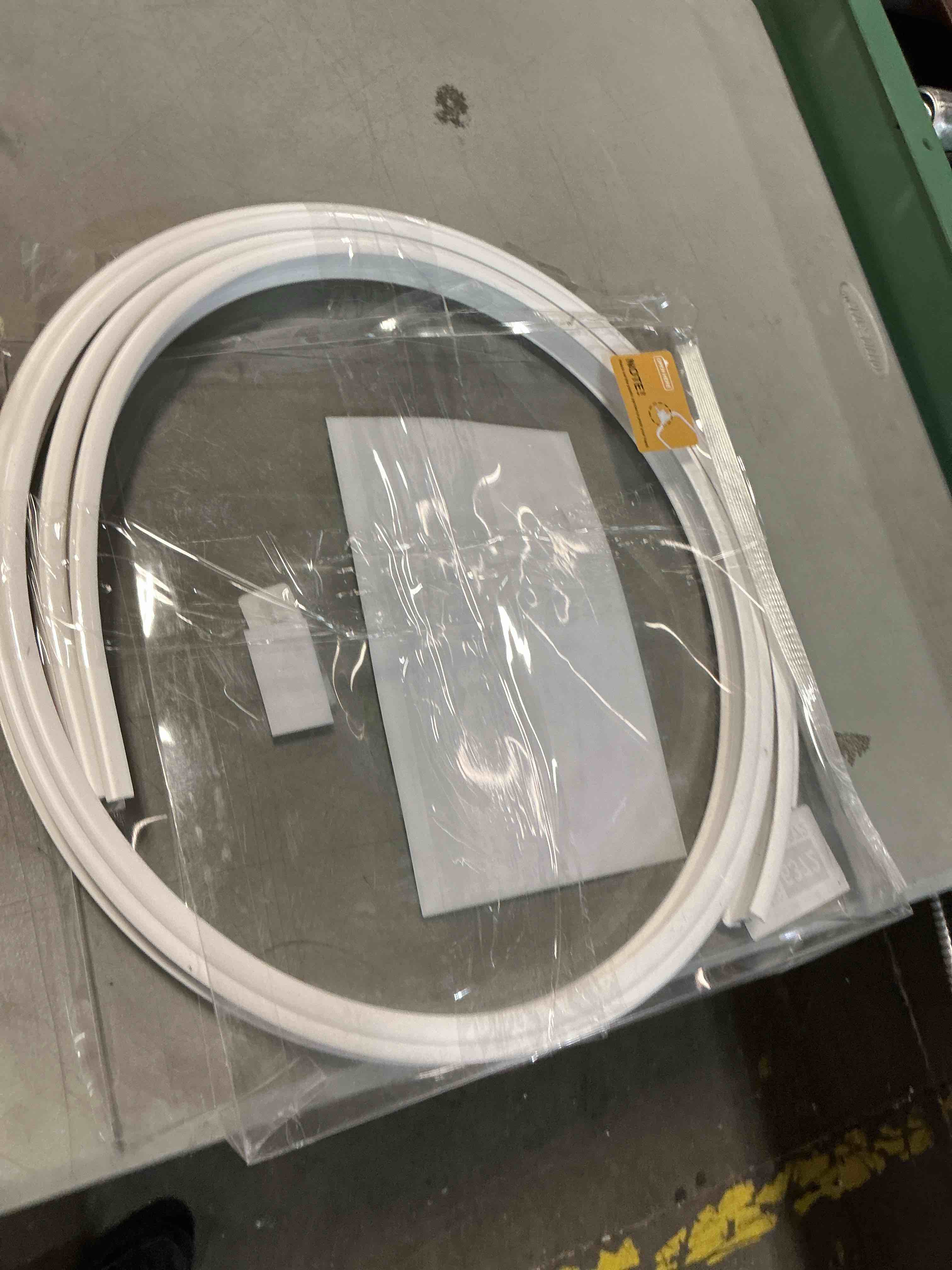 Condition photo showing As Is for KXLife Flexible Bendable Ceiling Curtain Track System(30 ft), Curved Ceiling Track for Curtains, Room Divider Ceiling Track, Track Curtains Ceiling Mount