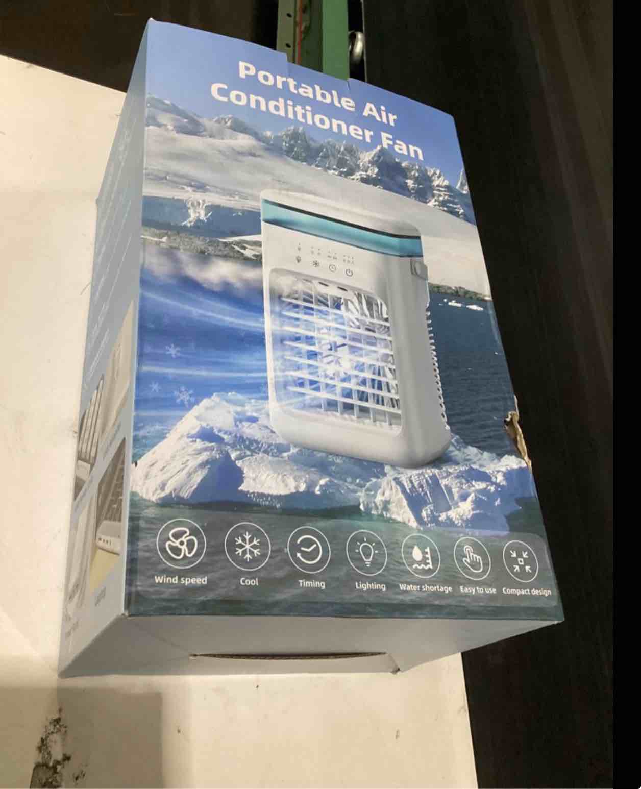Condition photo showing Good Condition for portable air conditioners, air conditioner, upgraded cooling fan with 1000ml water tank, 4 speeds & 2 mists modes, 2-6h timer, ultra-quiet ac unit for bedroom office home