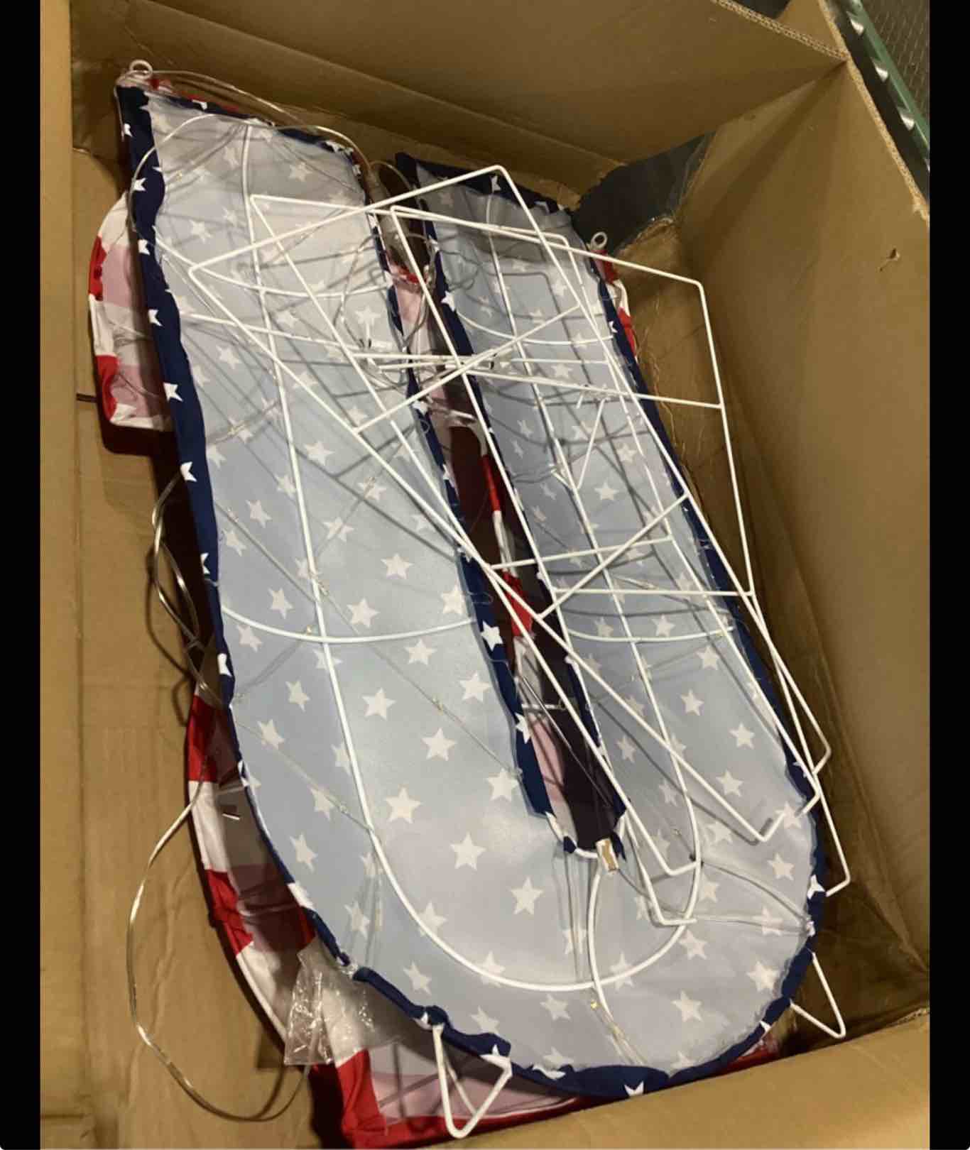 Condition photo showing Good Condition for usa 250th anniversary light up letters, 108 led patriotic yard decorations, 2.36 ft outdoor lighted usa sign for america 250 celebration, 4th of july front yard lawn garden porch decor
