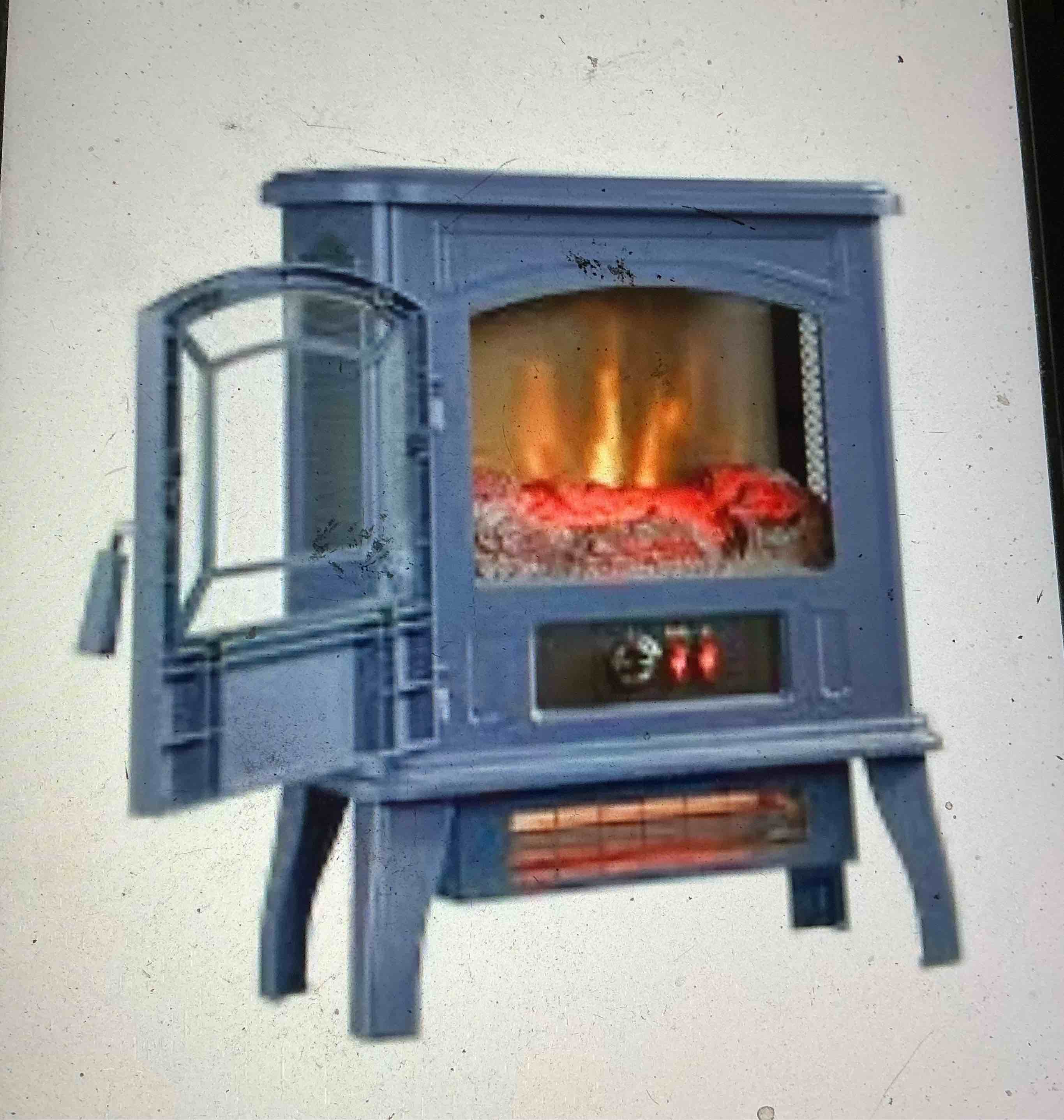 duraflame  INFRARED QUARTZ ELECTRIC STOVE HEATER  MODEL: DFI-591-07  FINISH: NAVY