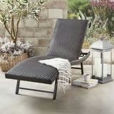 Member's Mark Padded Wicker Chaise Lounger, Single - Small damage to the part of the seat but does not affect the Article shown in the photo