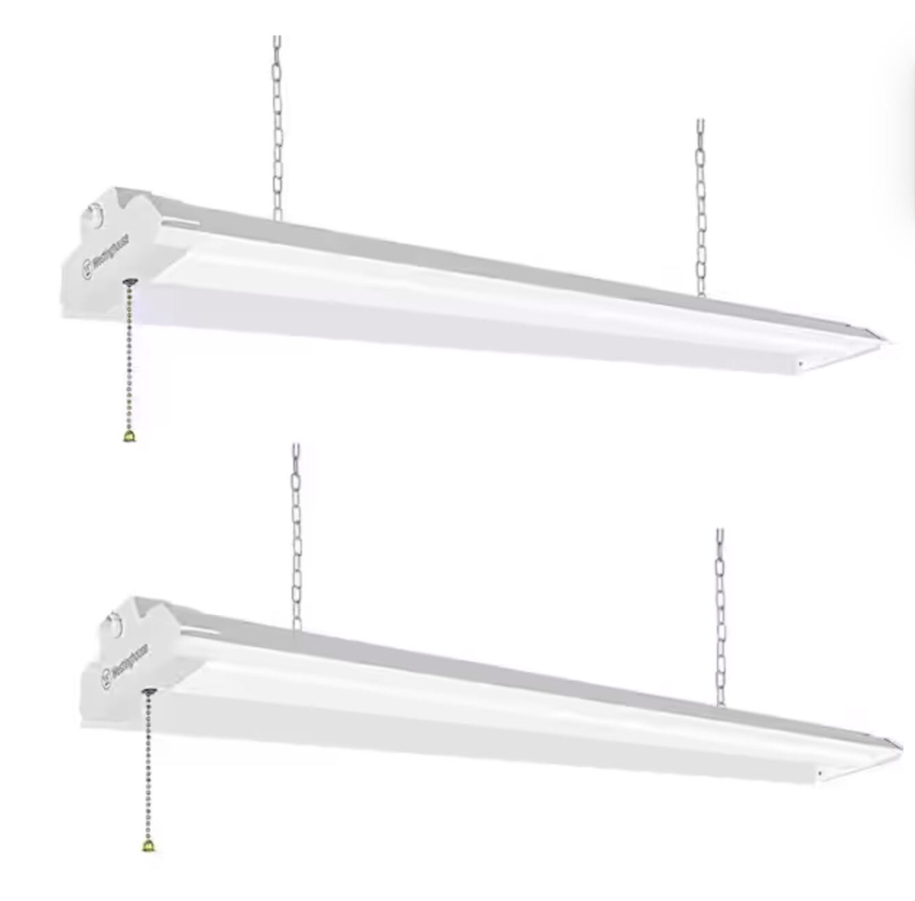 4 ft. 50-Watt 6000 Lumen LED Shop Light, White, 2 Pack 