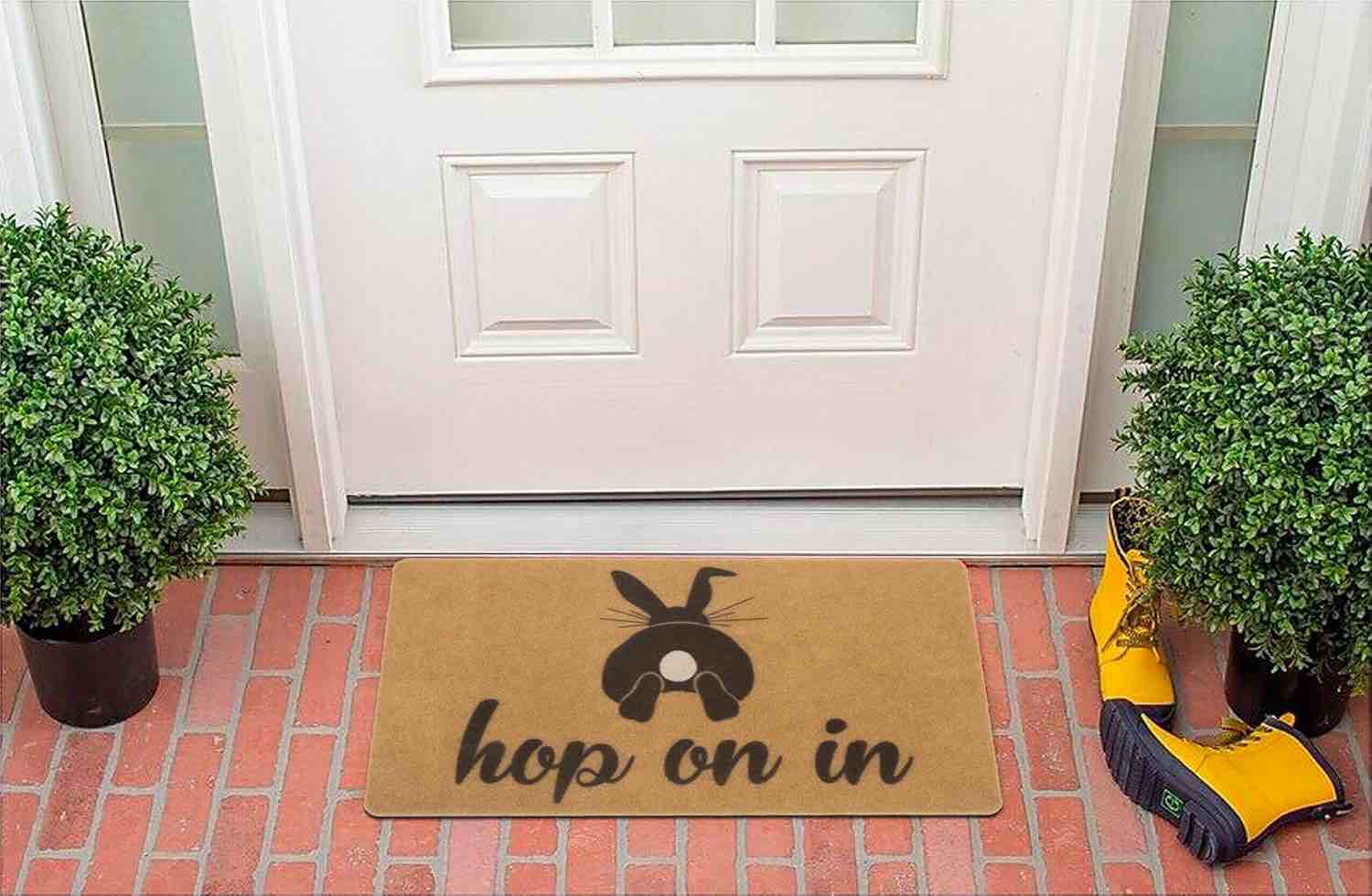 17 x 29 inch welcome mat, cartoon design, non-slip, coconut fiber for puerta delantera, para interiores 