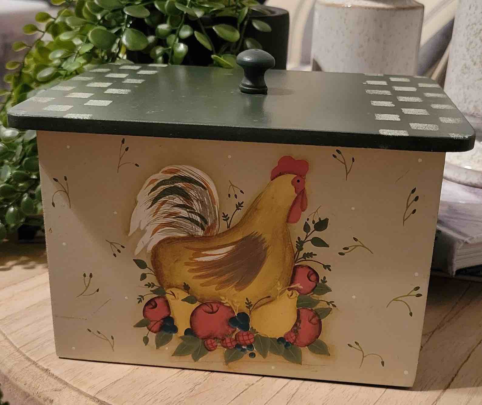 Vintage wooden recipe box by crazy mountain. - Similar to the stock 