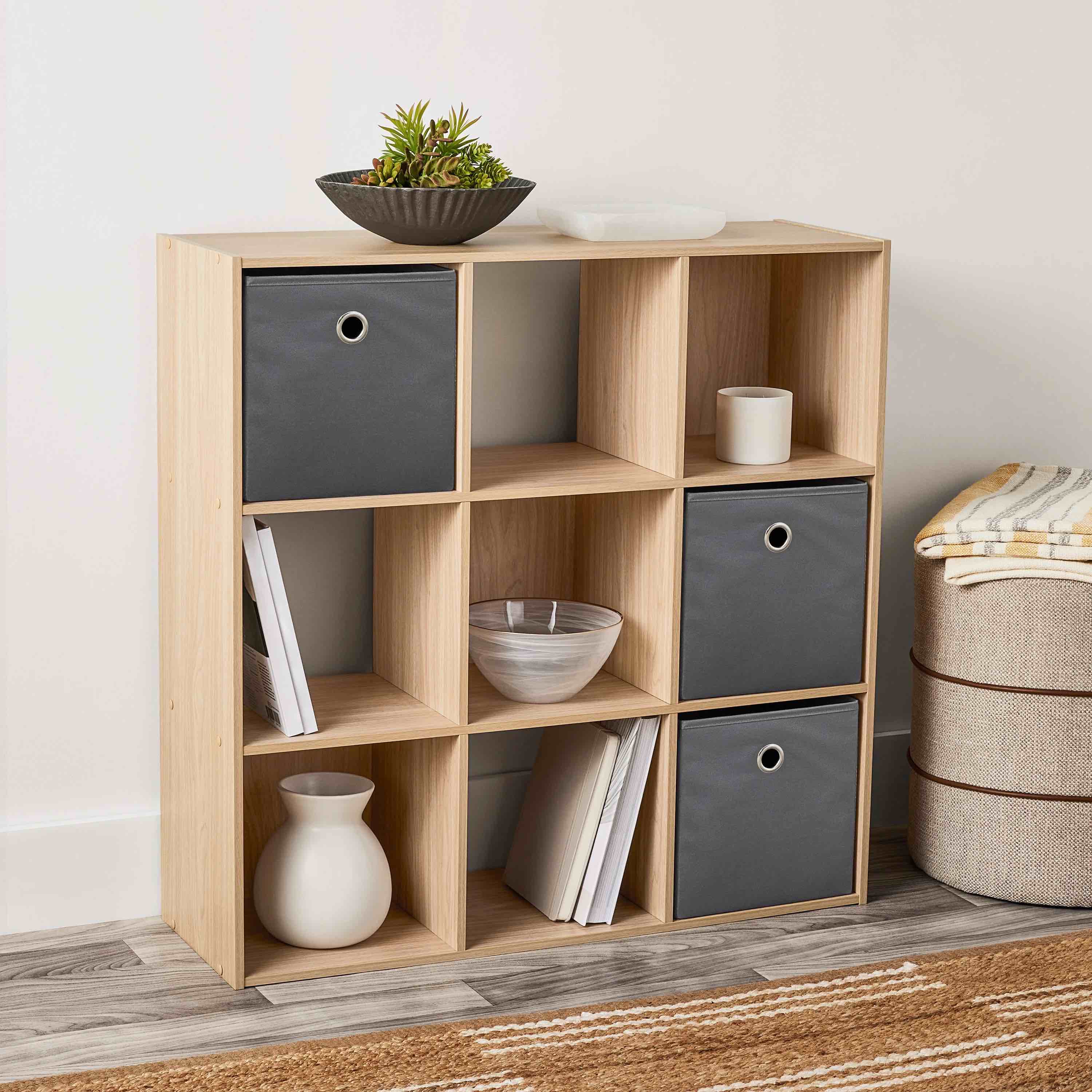 MAINSTAYS 9-Cube Organizer, Spring Pine