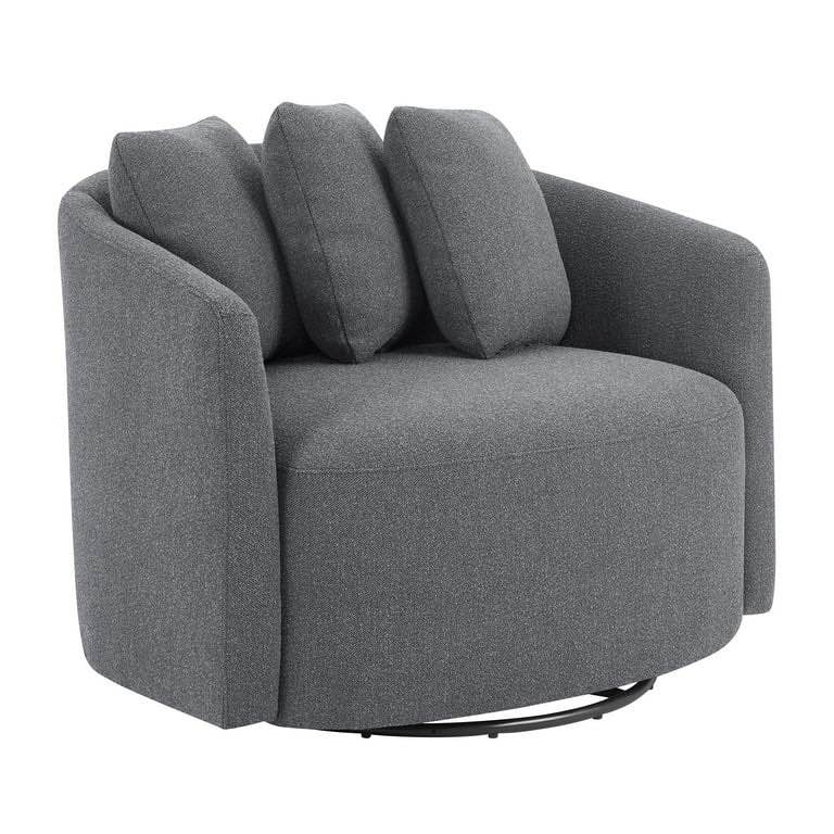 Beautiful Drew Kids Accent Chair by Drew Barrymore, Charcoal Bouclé Fabric, Charcoal LS-BT-030