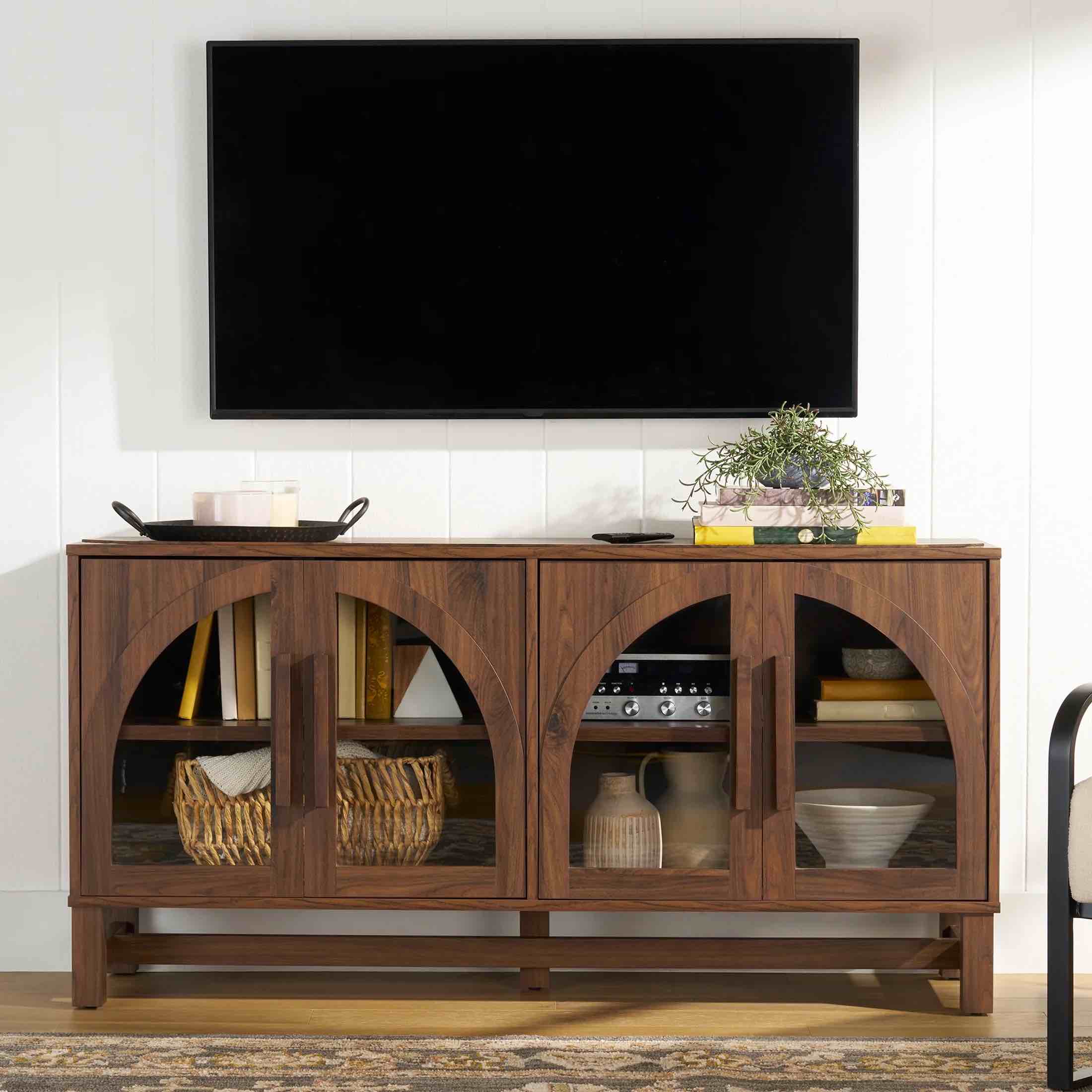 Better Homes & Gardens BHD536249972001 Juliet Arc TV Stand, Walnut