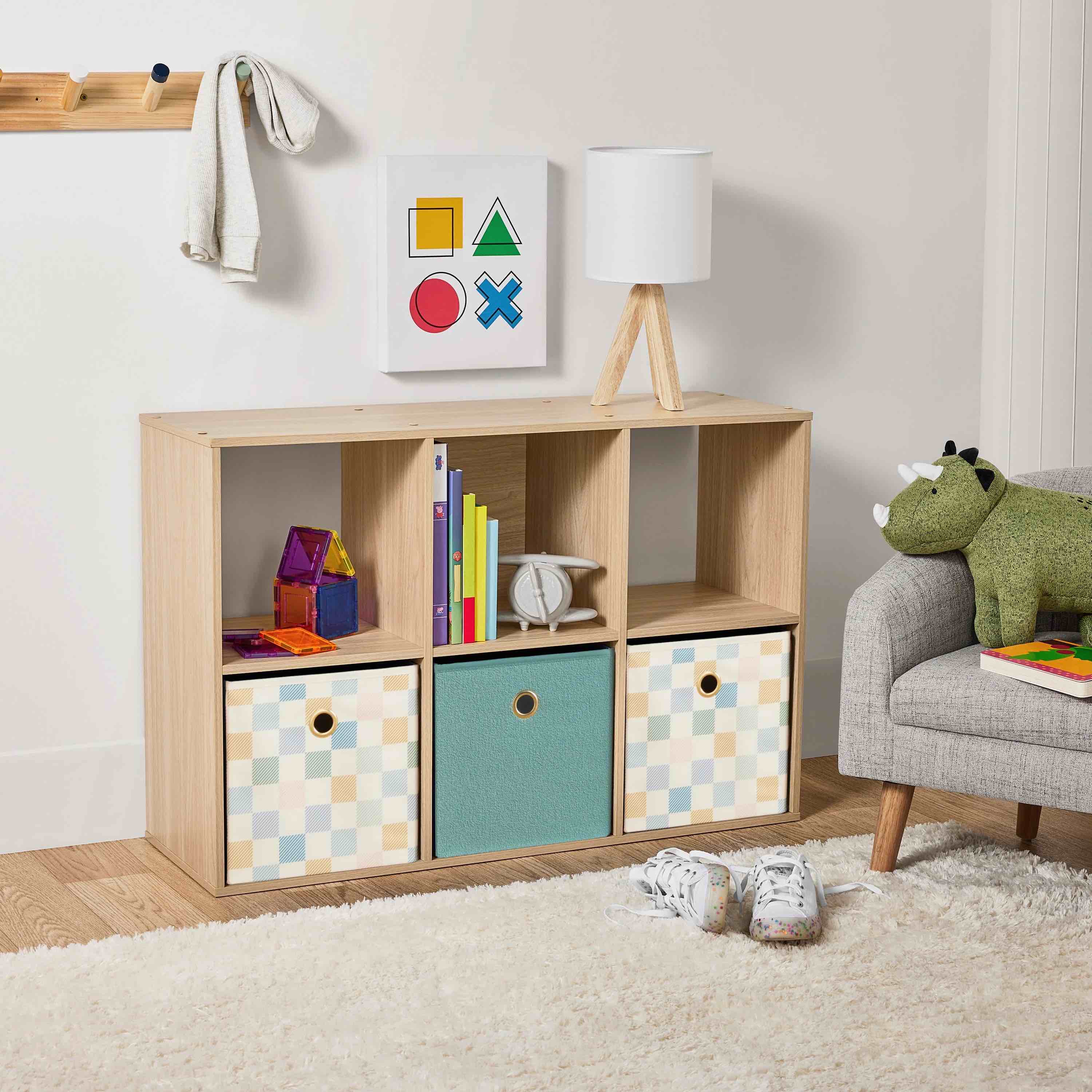 MAINSTAYS 6-Cube Organizer, Spring Pine
