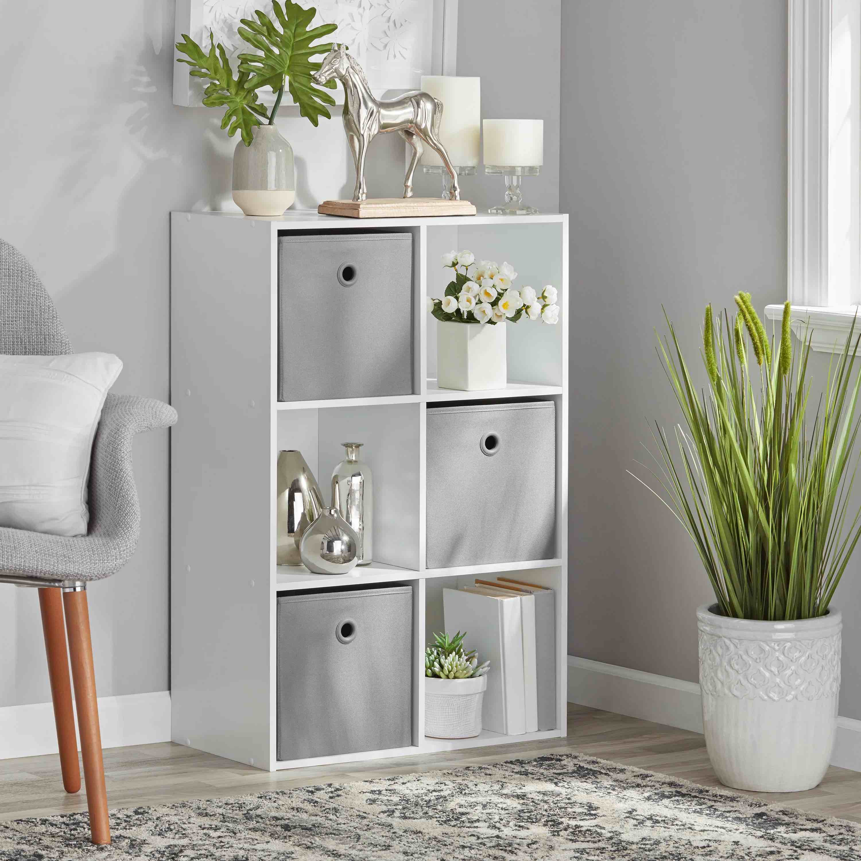 MAINSTAYS 6- Cube Organizer, White