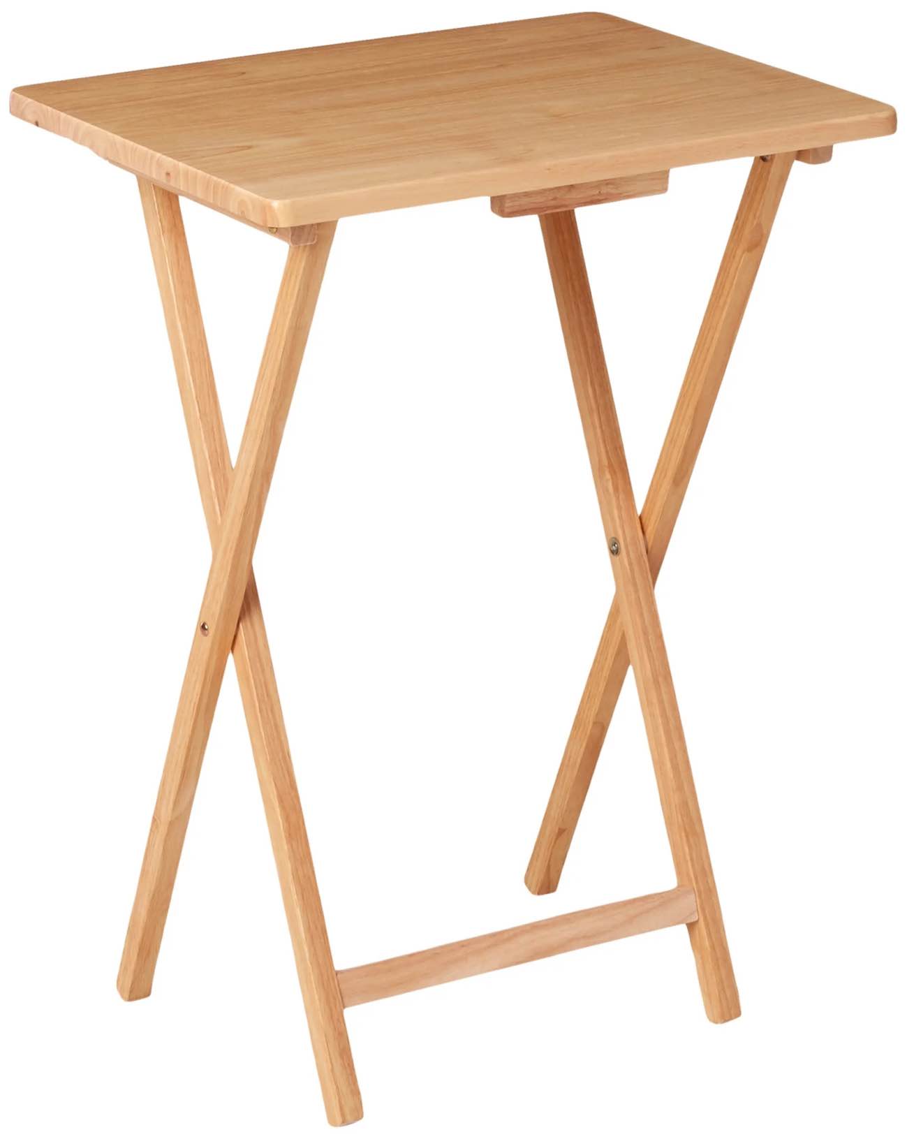 Mainstays Indoor Single Folding TV Tray Table Natural L 19 x W 15 x H 26 inches