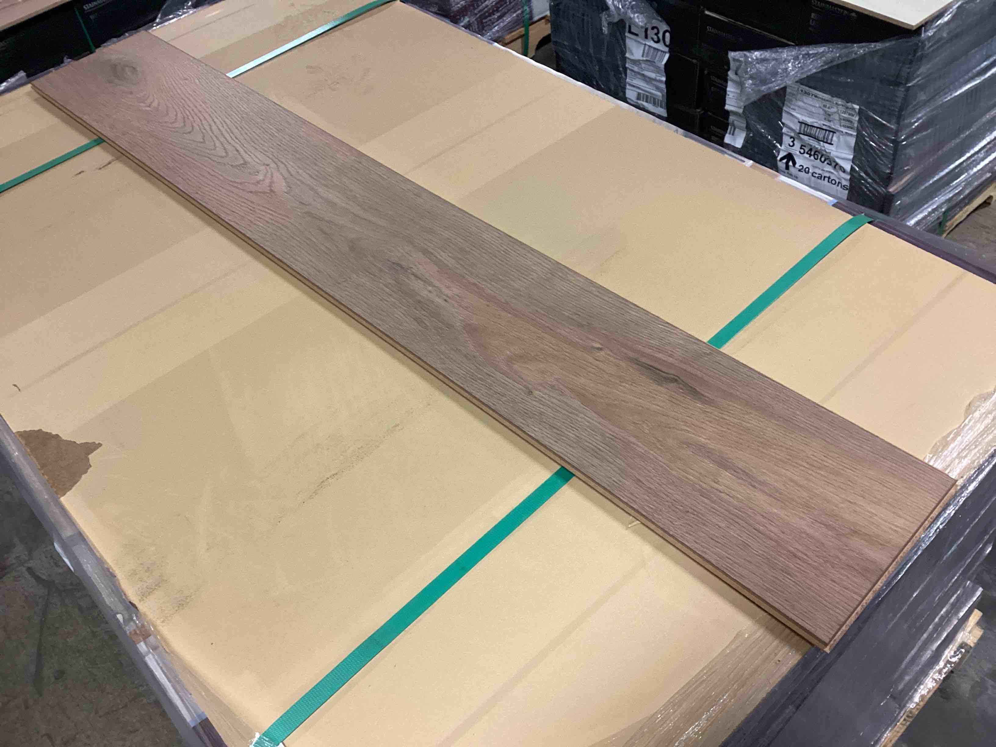 Condition photo showing New/Like New for 505.35 Sq.Ft. Of 12mm (10mm Plank + 2mm Attached Pad) Laminate Flooring, Your Bid Per Sq.Ft