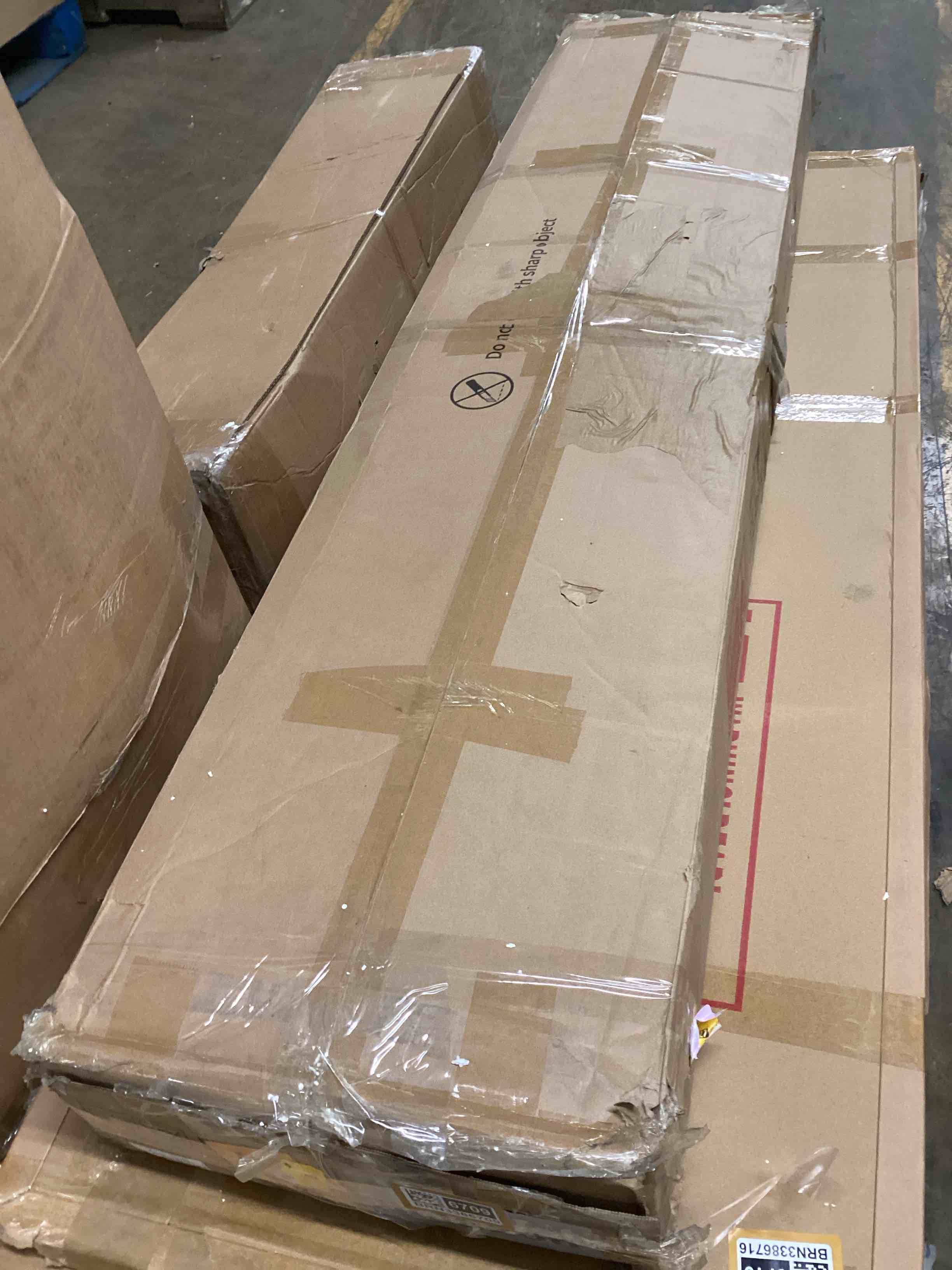 Condition photo showing Good Condition for Farmhouse TV Stand with Cabinets