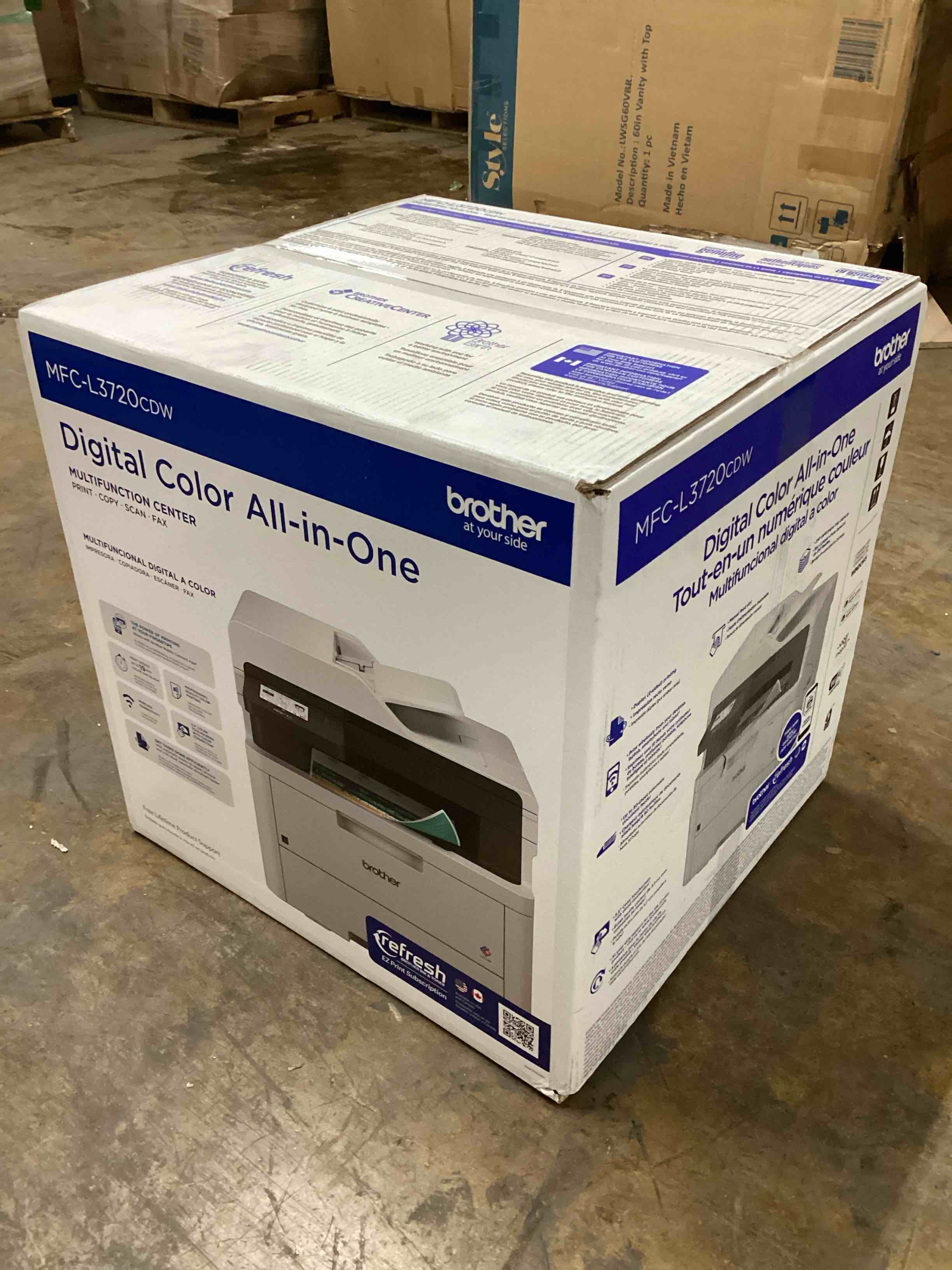 Condition photo showing New/Like New for Brother MFC-L3720CDW Wireless Digital Color All-in-One Printer with Laser Quality Output, Copy, Scan, Fax, Duplex, Mobile Includes 4 Month Refresh Subscription Trial ¹ Amazon Dash Replenishment Ready