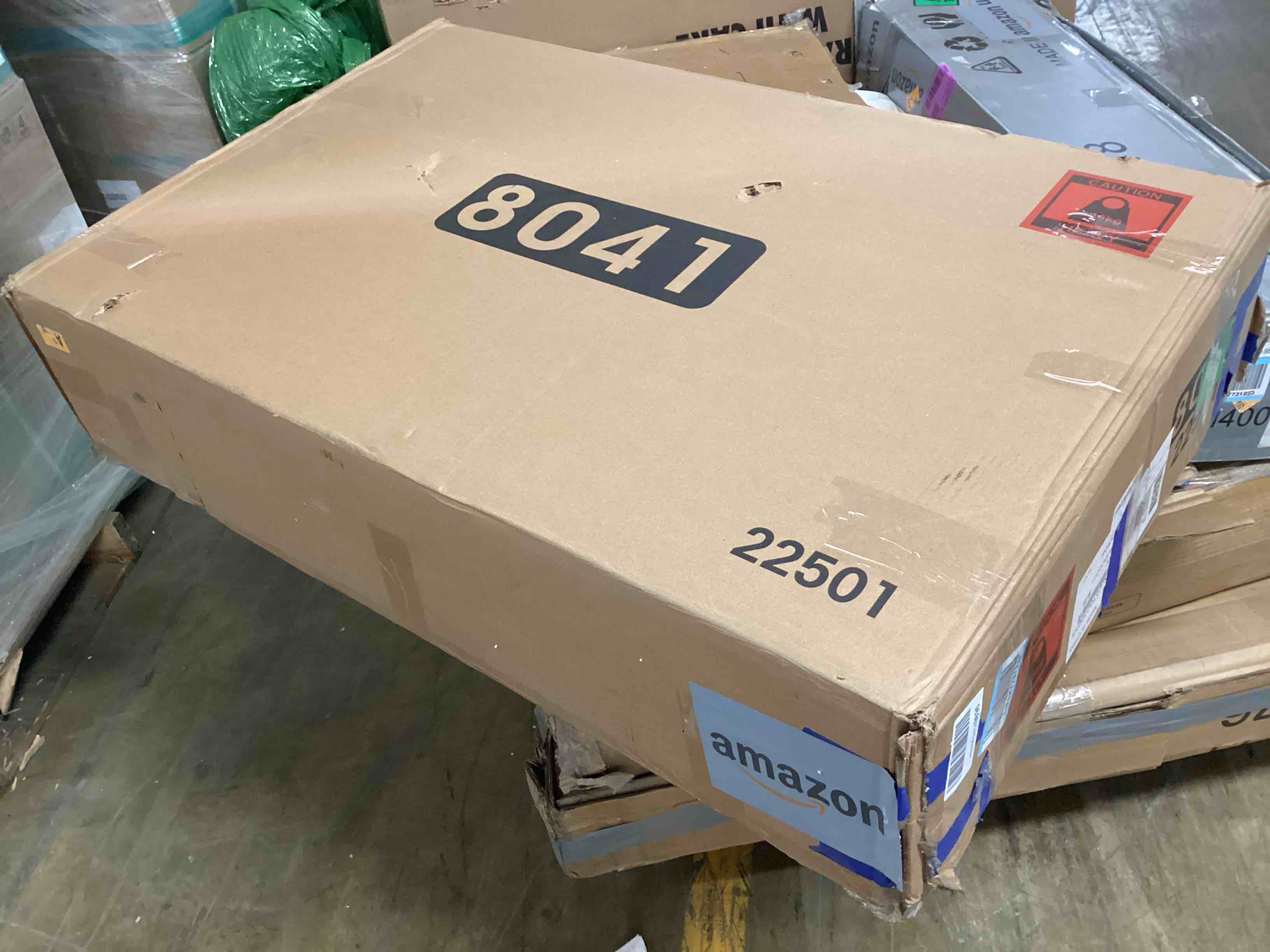 Condition photo showing Good Condition for White Makeup Vanity with Lighted Mirror & Electrical Outlet - 2 Shelves, 2 Drawers, Bottom Storage - Comes with Upholstered Stool