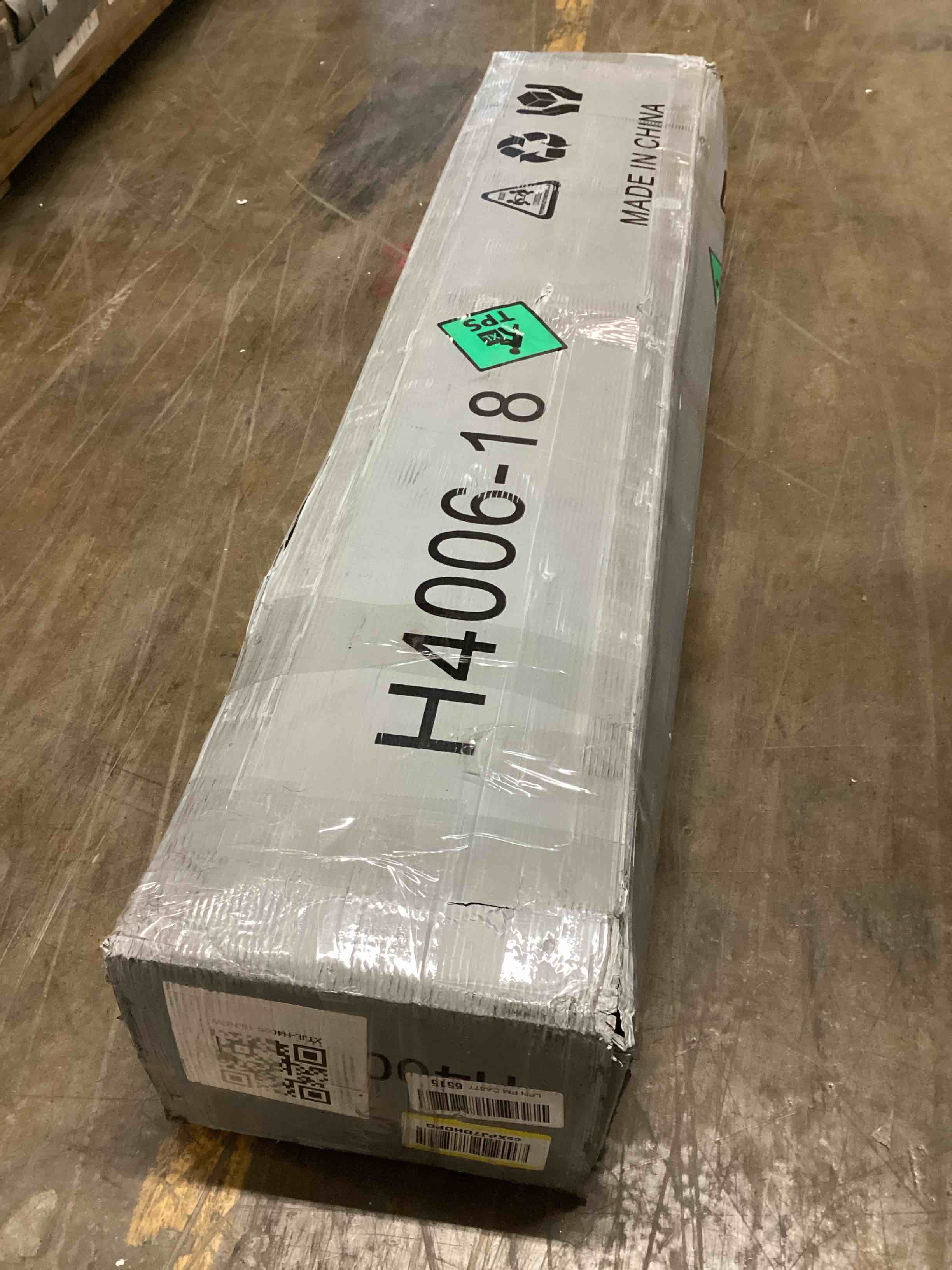 Condition photo showing As Is for Amazon Basics Queen Size Metal Bed Frame, Non-Foldable Platform Bed, Easy Assembly, Black