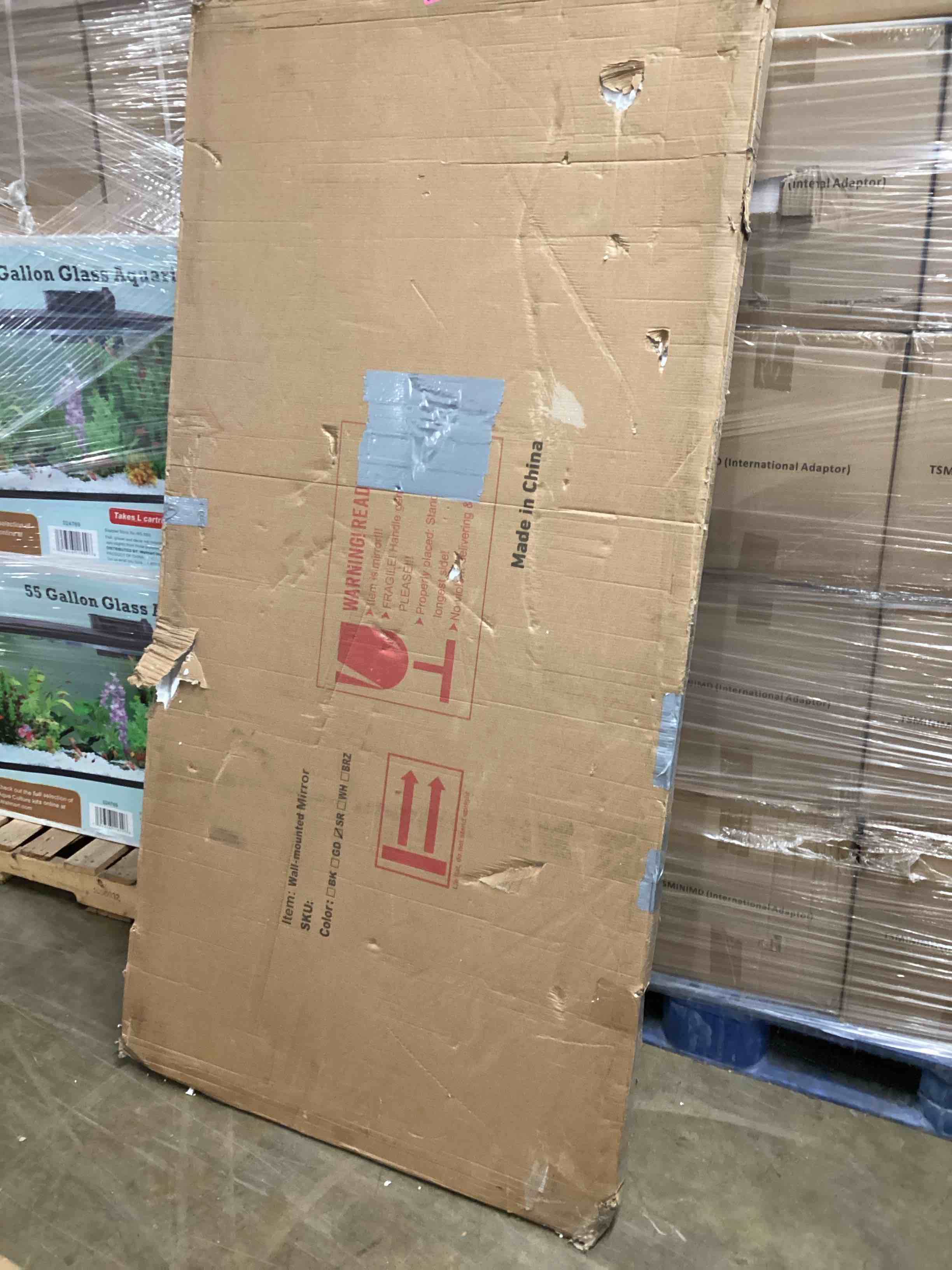 Condition photo showing Good Condition for 36x55inch Bathroom Mirror, Silver Rectangle Mirror with Thin Metal Frame