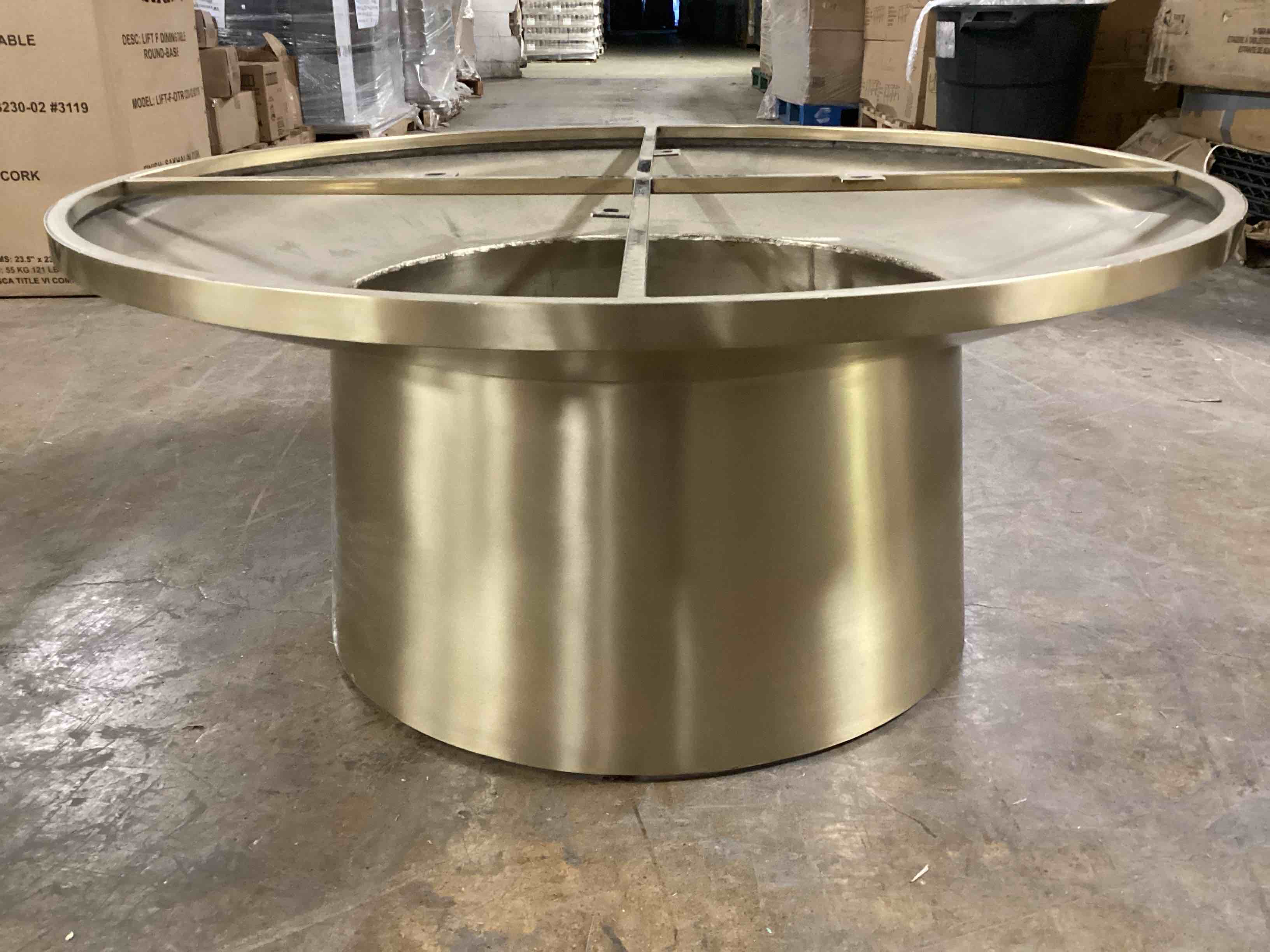 Condition photo showing New/Like New for Landing Brushed Satin Brass Coffee Table Frame, 40in x 18in (Frame Only)