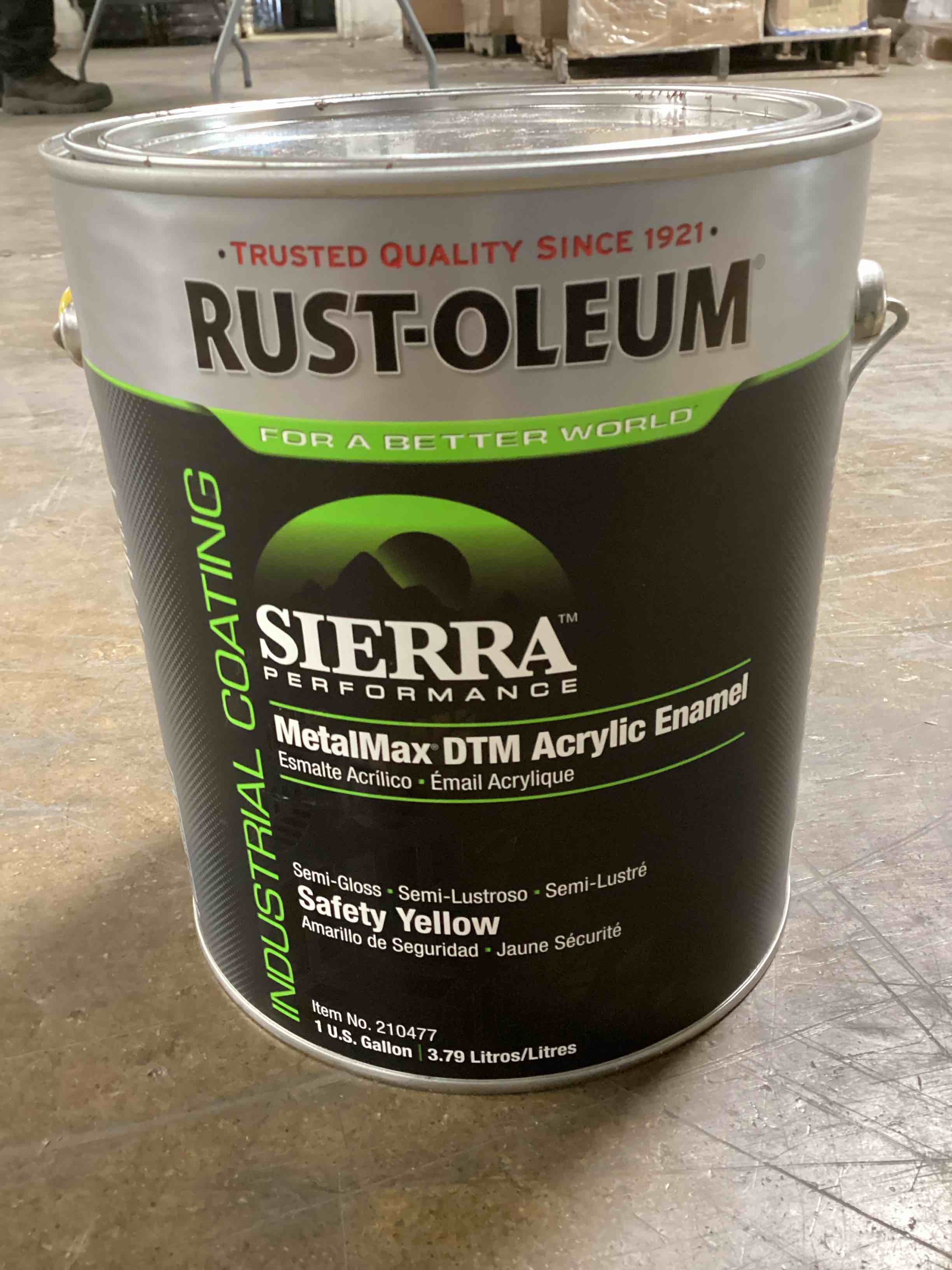 rust-oleum sierra performance metalmax dtm acrylic enamel, semi-gloss safety yellow