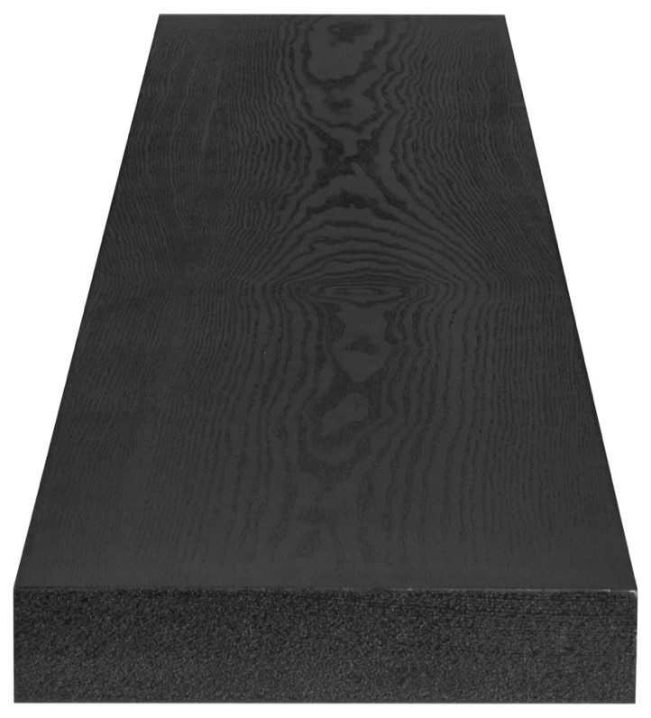 Barney Floating Shelf, Wenge, Black, 75"