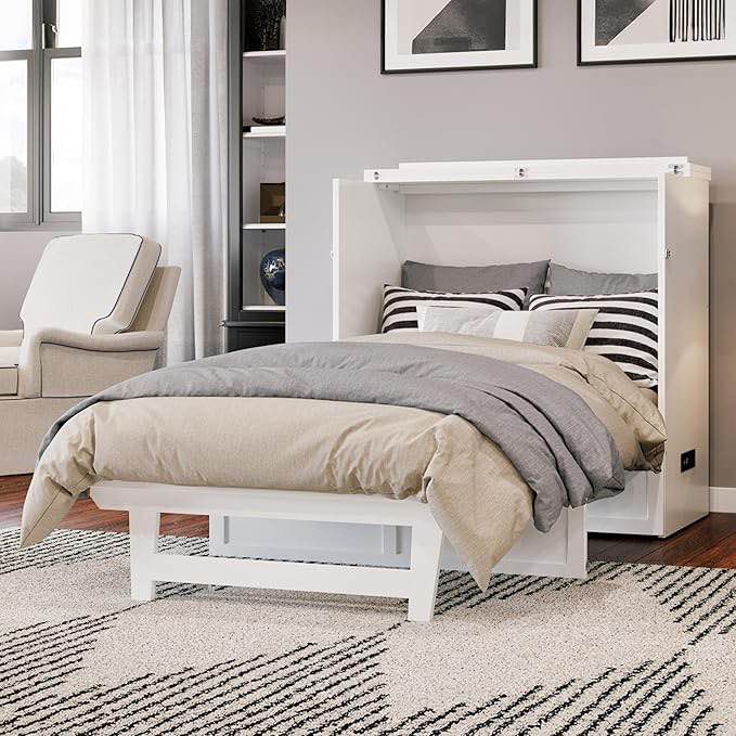 AFI,Northfield Murphy Bed Chest, Twin XL, White