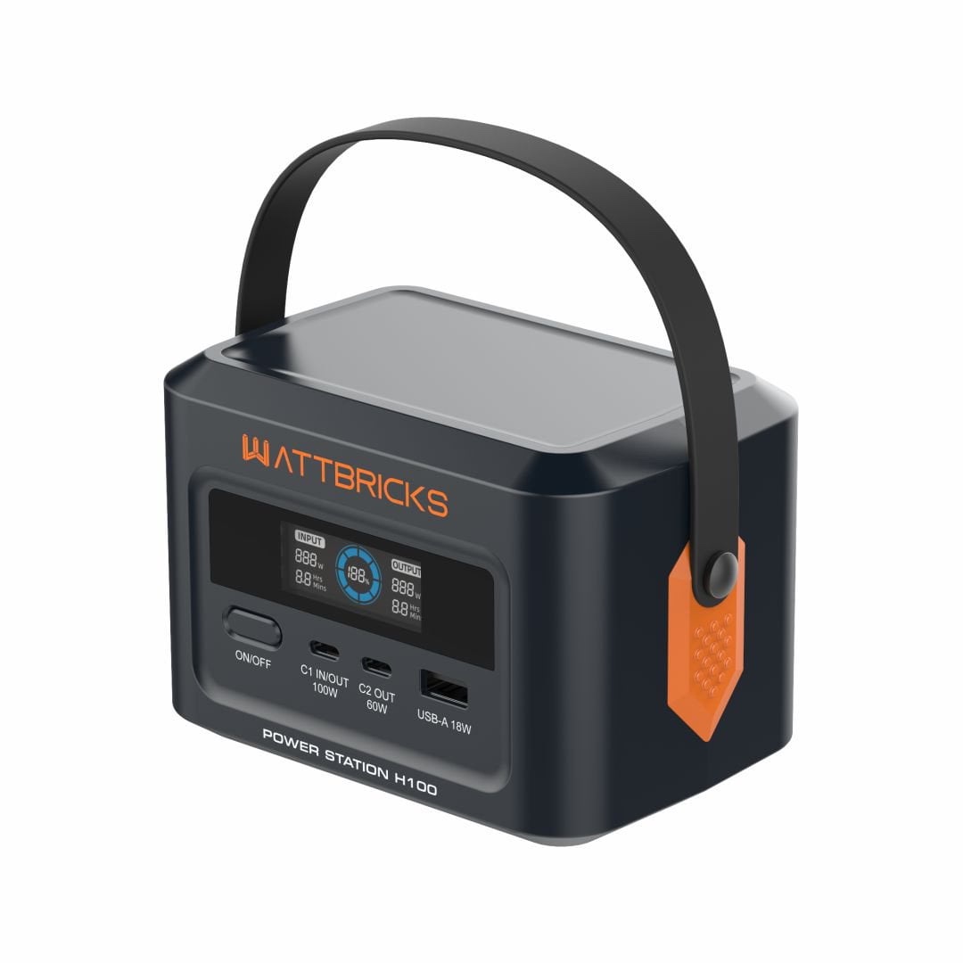 wattbricks energy 120-watt peak with 99.2whr portable power station