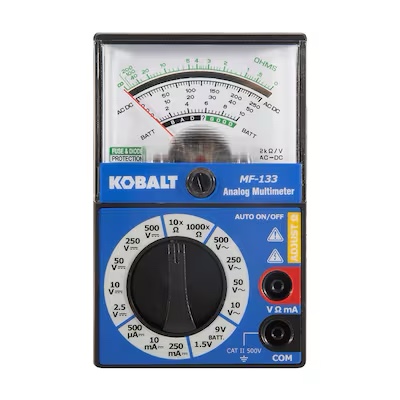 100+ bought last week kobalt analog display multimeter 0.25 amp 500v -volt
