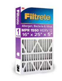 filtrete 16x25x5 electrostatic high performance air filter
