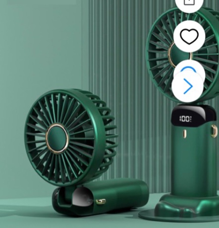 pink LED digital display fan