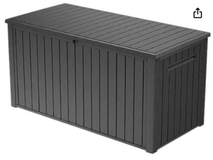 170-Gallon Outdoor Storage Deck Box, Weather-Resistant,