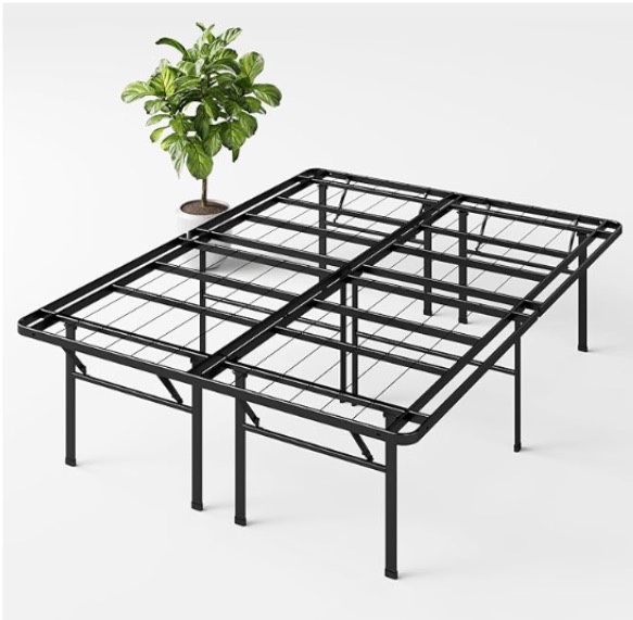 ZINUS SmartBase Heavy Duty Mattress Foundation, 18 Inch Metal Platform Bed Frame, No Box Spring Needed, Sturdy Steel Frame, Underbed Storage, King