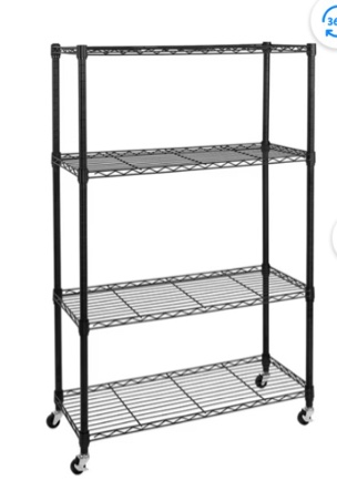 sams club black 3 tier metal shelf 