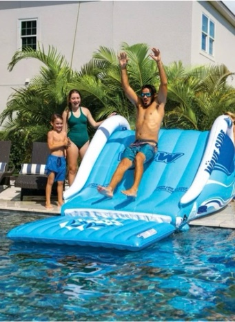 wow wave 2-person inflatable pool & lake slide
