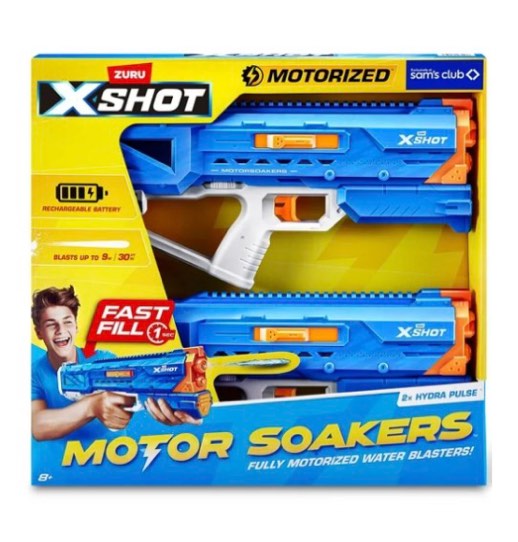 zuru x-shot water hydra pulse motor soaker, 2 pk.