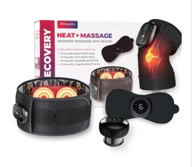 Fit Foundry 4-in-1 Heat & Massage Recovery Pack for Relief