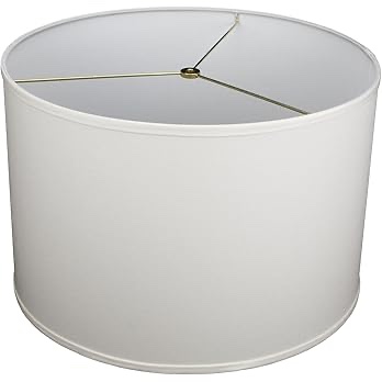 FenchelShades.com 18" Top Diameter x 18" Bottom Diameter 12" Height Cylinder Drum Lampshade USA Made (Linen Cream)
