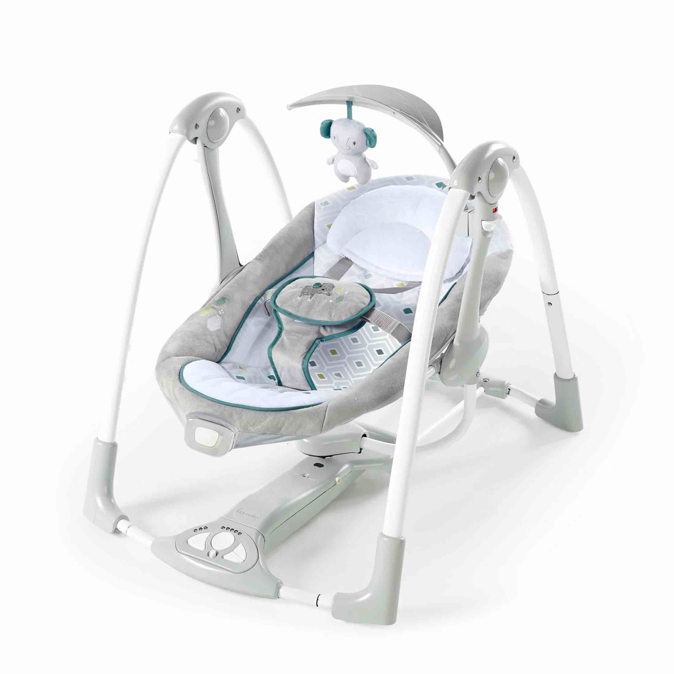 Ingenuity Convert Me 2-in-1 Portable Vibrating Baby Swing Nash, Infant, Multicolor (Unisex)