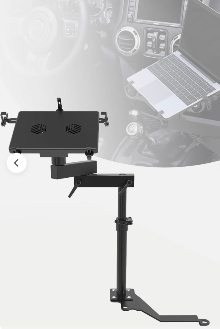 SPIRRELAB Truck Laptop Mount Fit for Jeep Wrangler JK 2007-2017 Adjustable Aluminum Truck Laptop Holder."