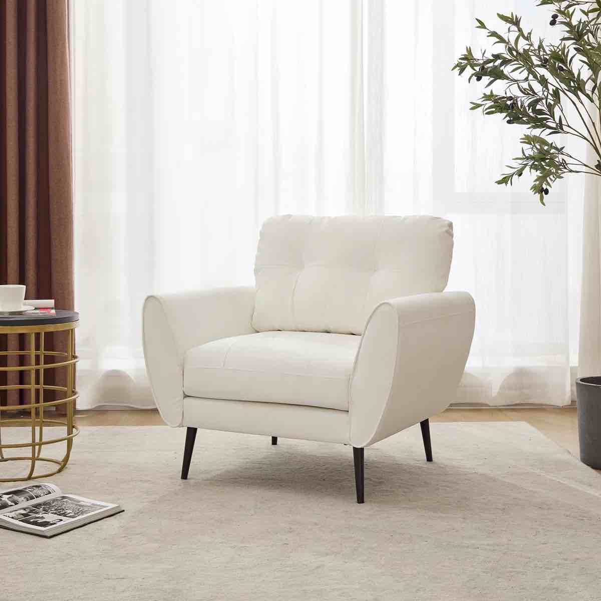 Corvo Faux Leather Armchair By George Oliver