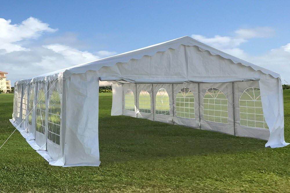 40'x20' Budget PVC Party Tent,Outdoor Event Canopy,Wedding Tent,Backyard Garden Shelter Gazebo,Waterproof Top,Galvanized Steel FTPLCG2032