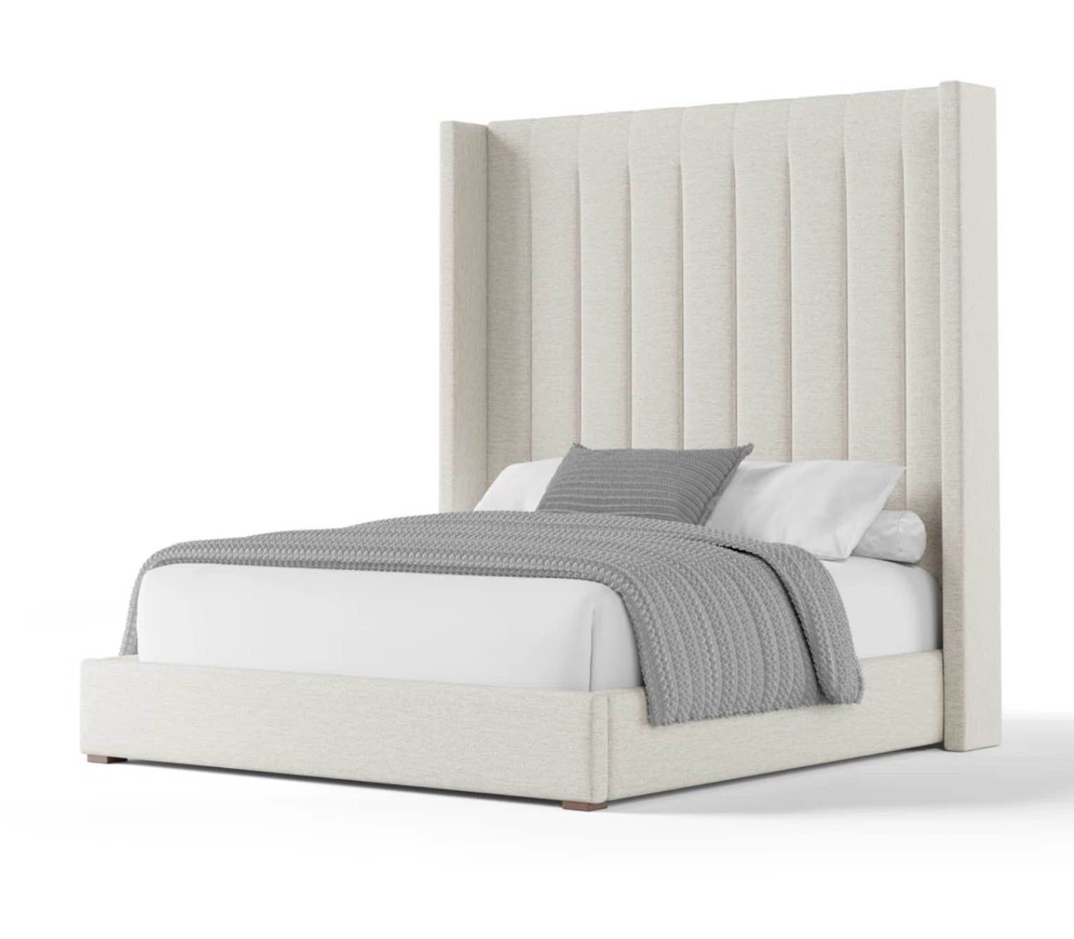 SEE DESCRIPTION Esparto Upholstered Wingback Bed By Wade Logan®