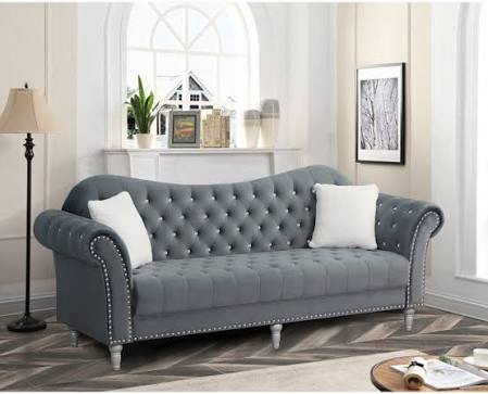 SEE DESCRIPTION Josielyn Velvet Rolled Arm Chesterfield Sofa By House of Hampton®