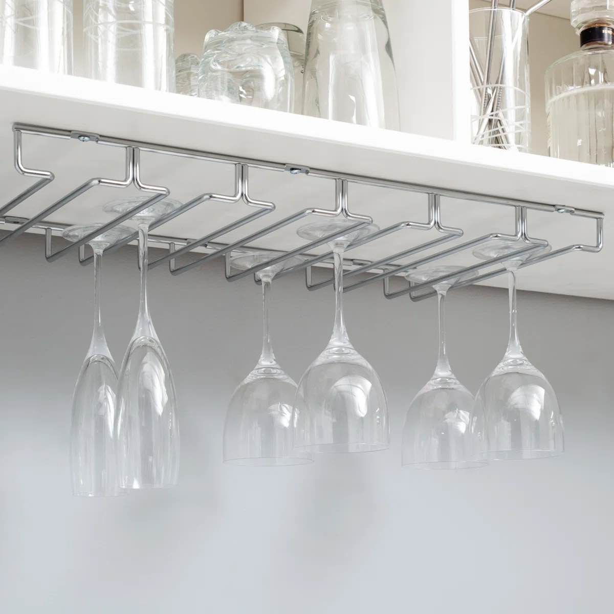 Prewitt Hanging Wine Glass Rack By Rebrilliant