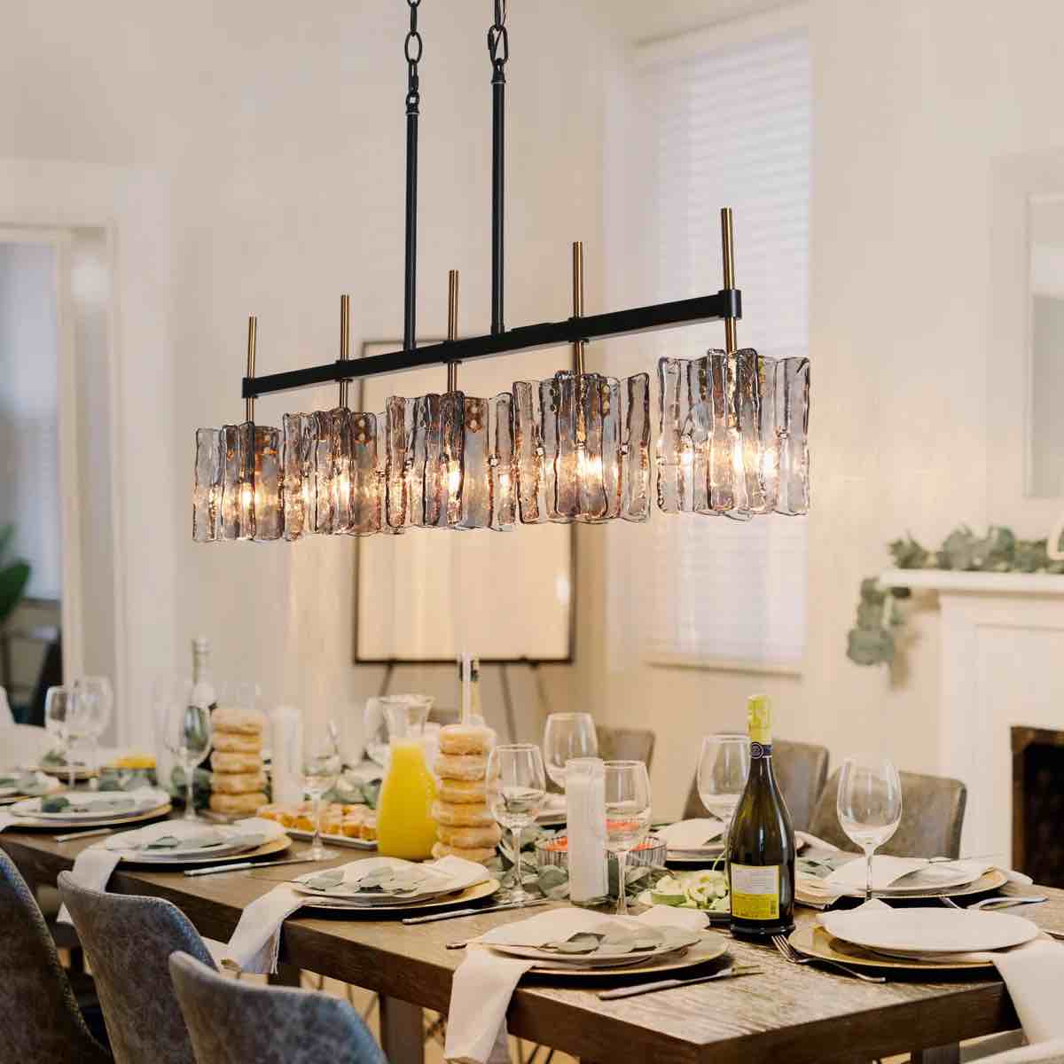Quitman 5 - Light Gold/Black Kitchen Island Linear Pendant By Willa Arlo™ Interiors