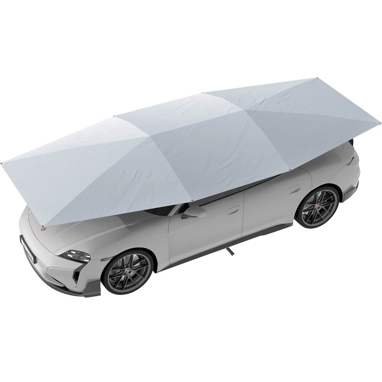 SEE DESCRIPTION PXSCOT194GY EROMMY Semi Automatic Car Umbrella with Remote Control, Retractable Car Cover Sun and Weather Shelter, Folding Carport for Ourdoor Car Protection, Gray, 189in