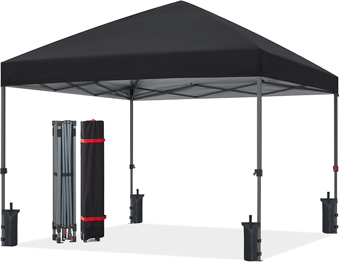 ABCCANOPY Stable Pop up Outdoor Canopy Tent, Black 8x12’ CT06BKFJ
