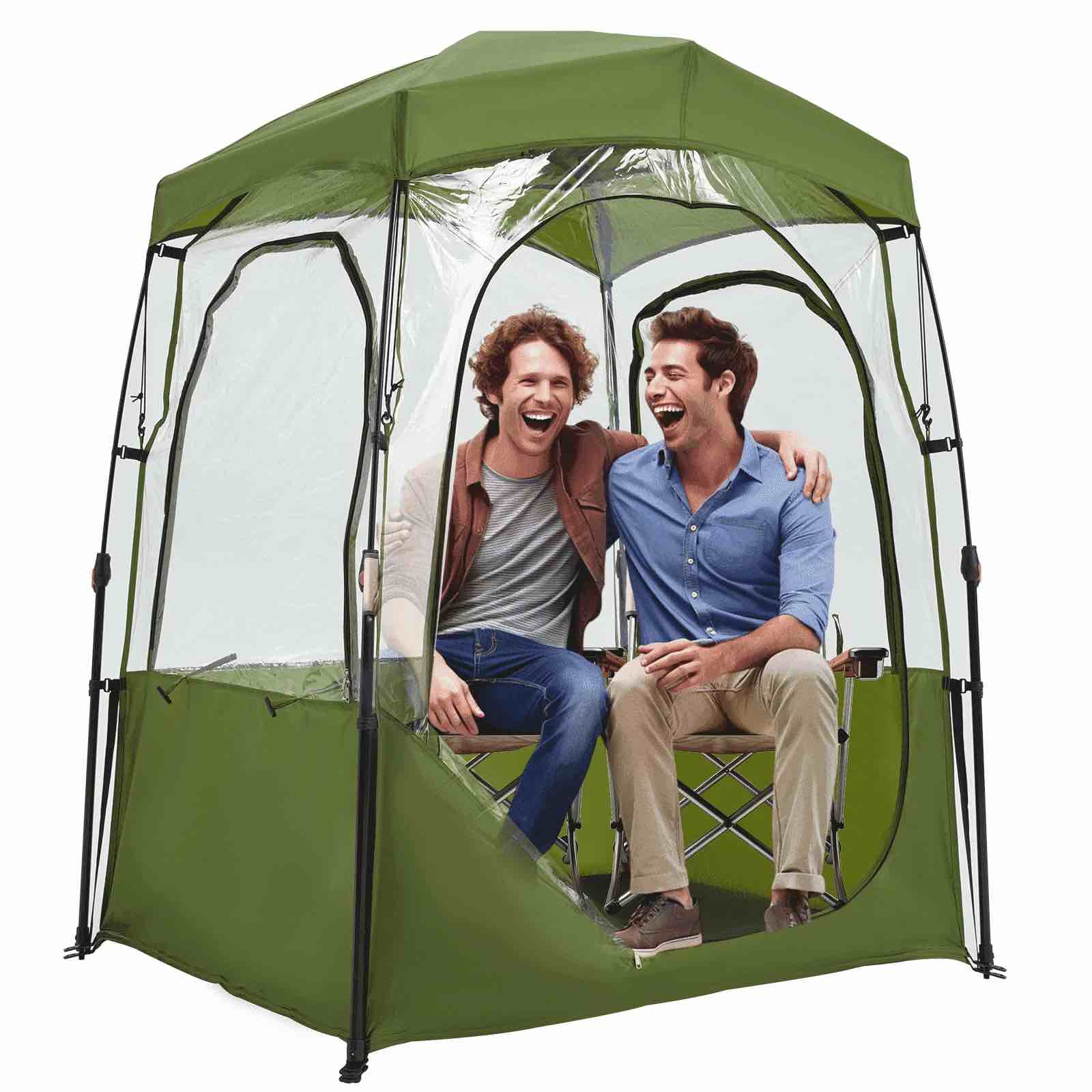 EROMMY 1-2 Person Pop-up Sports Tent, All-Weather Pod, Clear Bubble Tent for Sporting Events JFCT072LG